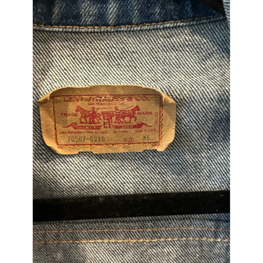 Levi's Vintage Harley Davidson Denim Vest - Size XL